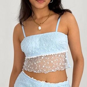 Grey Bandit Seasons Of Love Top Light Blue Size Small NWT